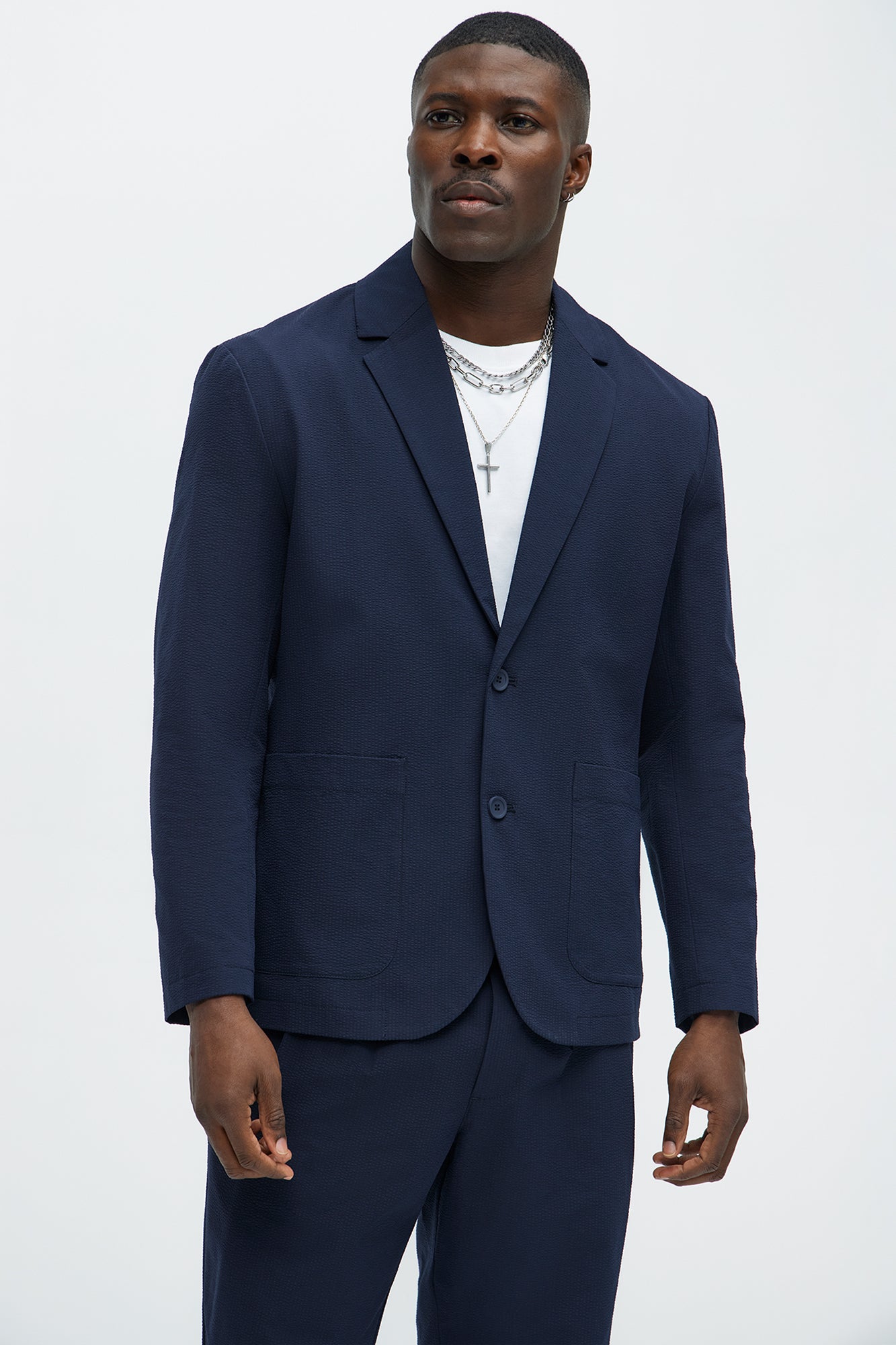 Seersucker Casual Blazer